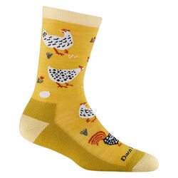 Darn Tough Women's Mother Clucker Crew Lightweight Lifestyle Sock - Sunny
