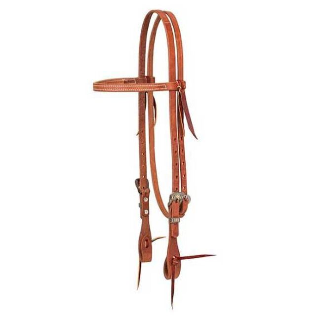 Weaver Premium Harness Leather Headstall, Diamond Bar image number null