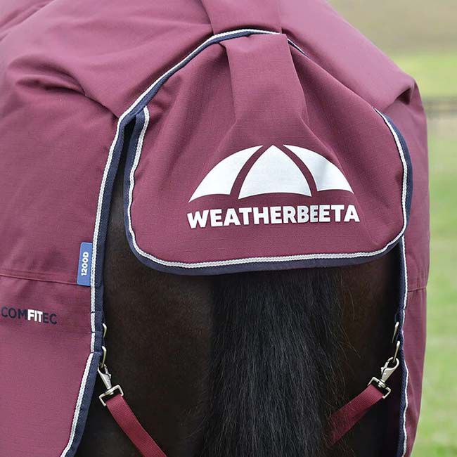 WeatherBeeta ComFiTec Essential Turnout with Standard Neck (220g Fill) - Burgundy/Navy image number null