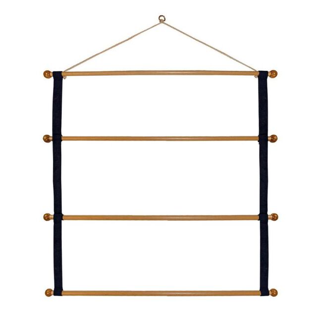 Wooden 4 Row Hanging Blanket Rack image number null