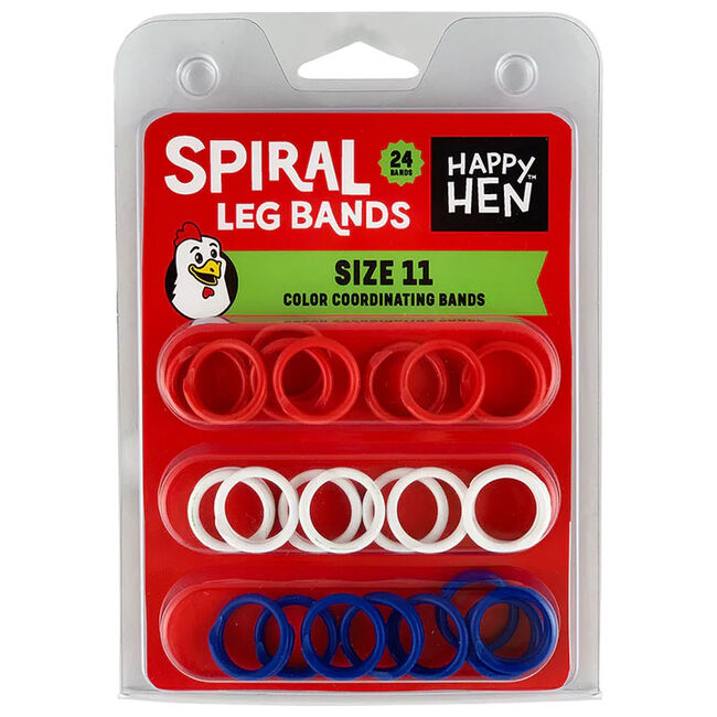 Happy Hen Spiral Leg Bands - Assorted Colors image number null