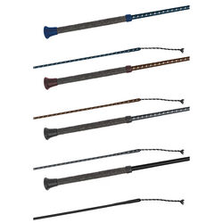 FLECK Dressage Whip with Woven Nylon Cover, Soft Wrapped Grip & PVC Cap - Assorted Colors