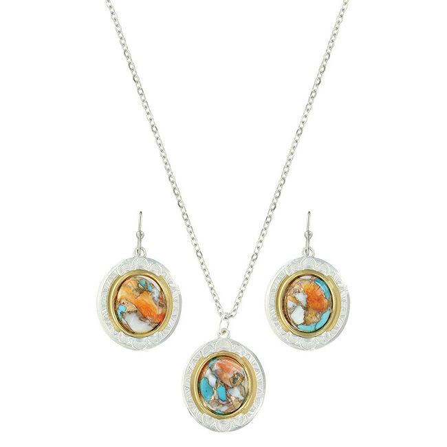 Montana Silversmiths Sweet Memories Mountain Glacier Turquiose Jewerly Set image number null