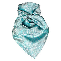 Wyoming Traders Wild Rag Baroque Silk Scarf - Ice