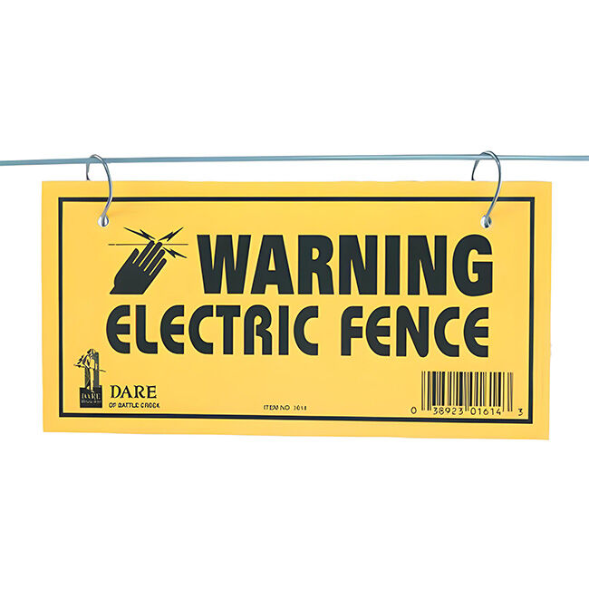 Dare Electric Fence Warning Sign image number null