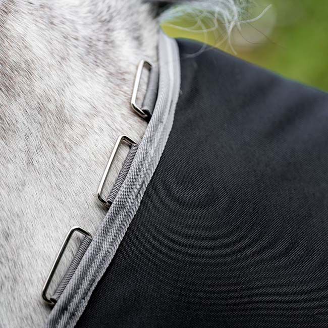 Horseware Amigo Bravo 12 Plus Turnout (400g Heavy) -Black/Titanium Grey & Silver image number null