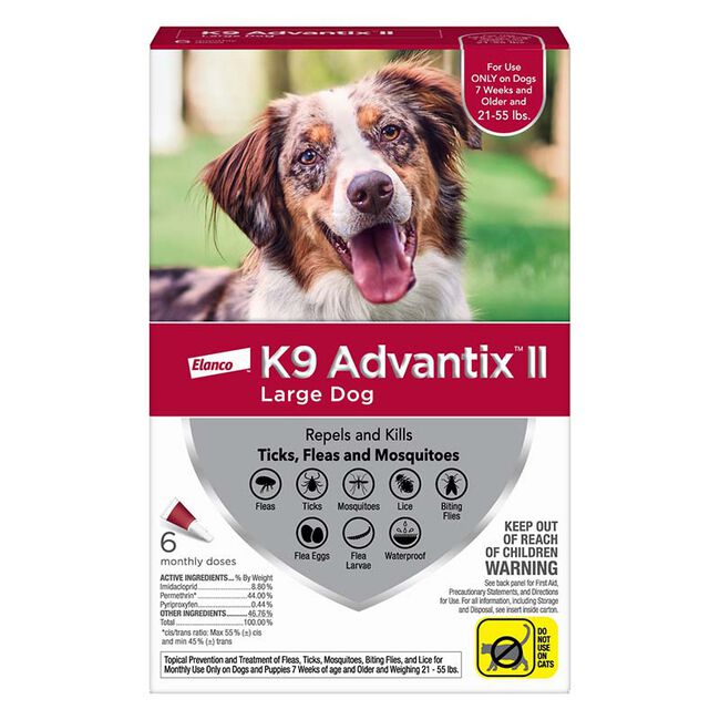 K9 Advantix II Tick & Flea Topical for Dogs - 6-Pack image number null