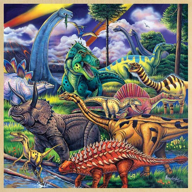 "Dinosaur Friends" 48 Piece Wood Puzzle image number null
