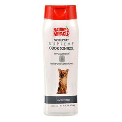 Nature's Miraclr Skin & Coat Supreme Odor Control - Hypoallergenic Shampoo & Conditioner - Unscented 16 oz