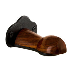 Horse Fare Cast Iron And Wood Strap Hook