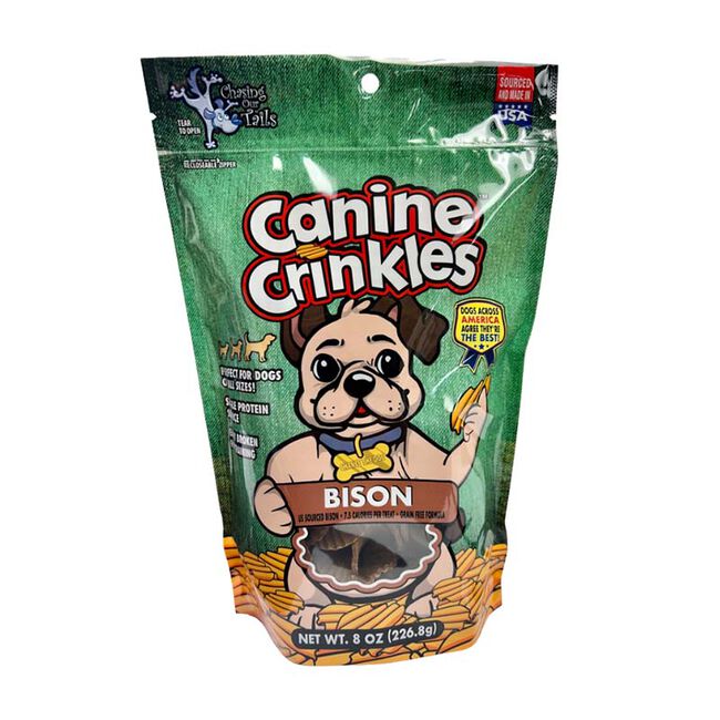 Chasing Our Tails Canine Crinkles - Bison - 8 oz image number null
