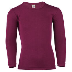 Engel Kids' Wool/Silk Blend Long-Sleeve Shirt - Orchid