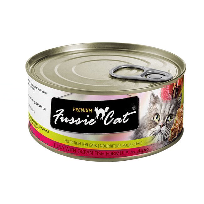 Fussie Cat Premium Cat Food - Tuna with Ocean Fish in Aspic - 2.8 oz image number null