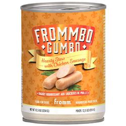 Fromm Frommbo Gumbo Hearty Stew for Dogs - Chicken Sausage Recipe - 12.5 oz