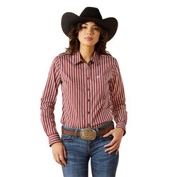 Ariat Women's Kirby Stretch Shirt - Cabernet Stripe