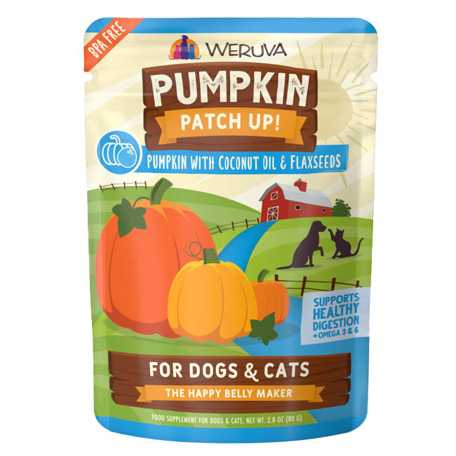 Weruva Pumpkin Patch Up Pumpkin w/ Coconut Oil & Flaxseeds Supplement for Cats & Dogs - 2.8 oz image number null