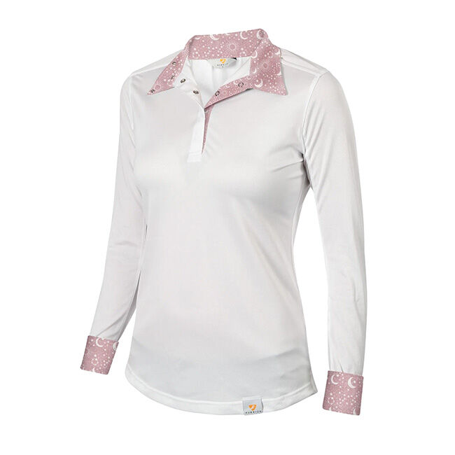 Shires Aubrion Women's Equestrian Style Show Shirt - Moonstar - Closeout image number null