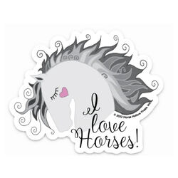 Horse Hollow Press Magnet - "I Love Horses"