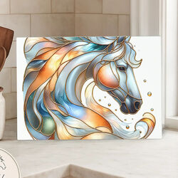 Dark Horse Dream Designs Glass Cutting Board - Majestic Horse