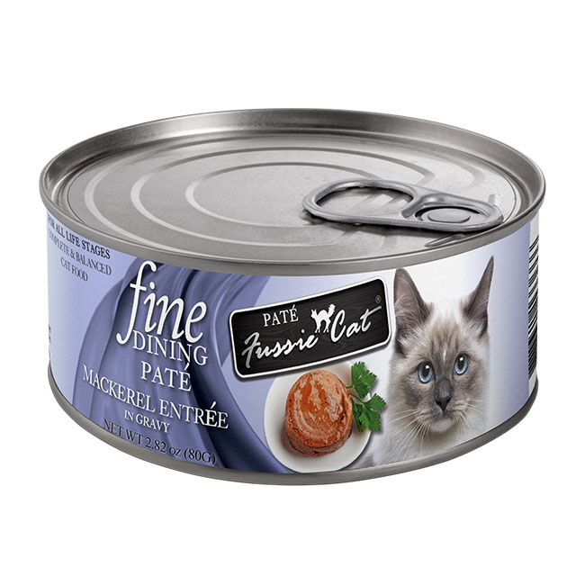 Fussie Cat Fine Dining Pate - Mackerel Entree in Gravy - 2.82 oz image number null