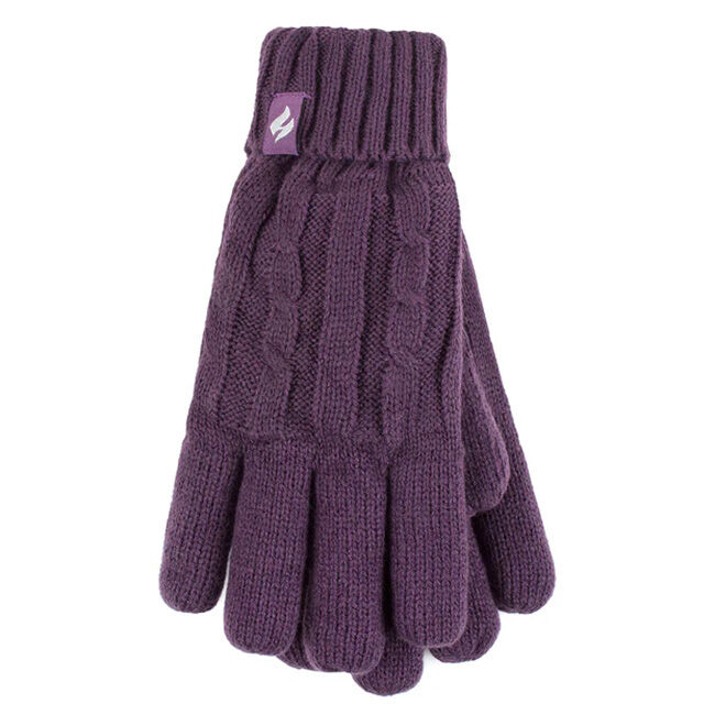 Heat Holders Women's Amelia Gloves Purple The Cheshire Horse