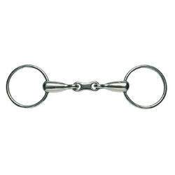 Korsteel Stainless Steel Thick Mouth French Link Loose Ring Snaffle Bit