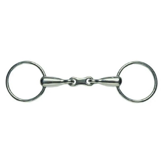 Korsteel Stainless Steel Thick Mouth French Link Loose Ring Snaffle Bit image number null
