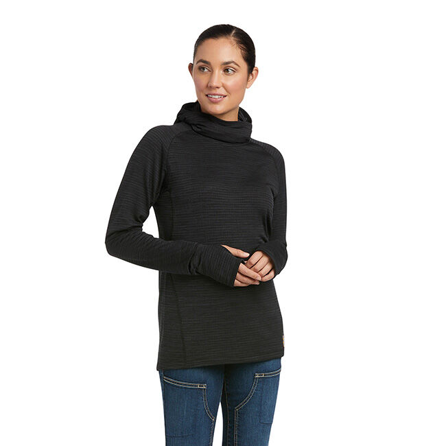Ariat Women's Rebar Gridwork Balaclava Baselayer - Black image number null