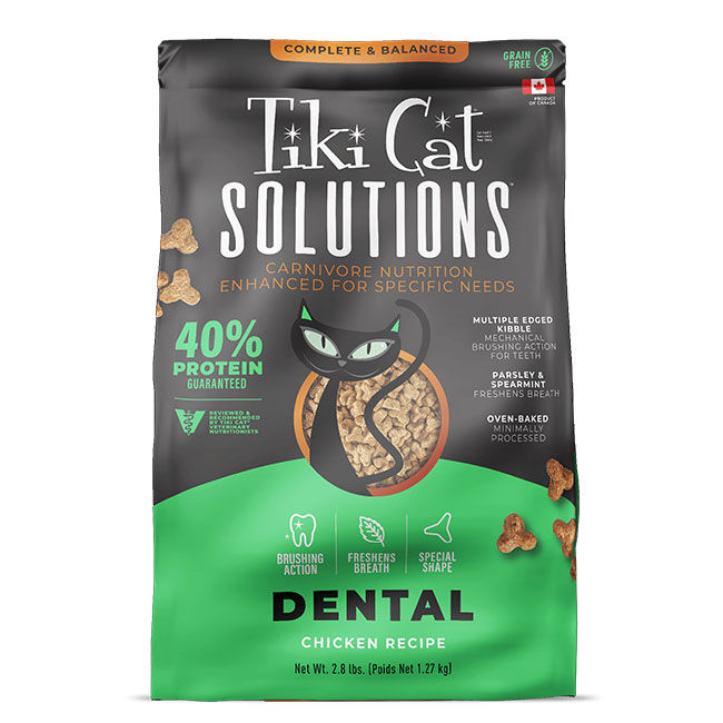 Tiki Cat Solutions Kibble Cat Food - Dental - Chicken Recipe - 2.8 lb image number null