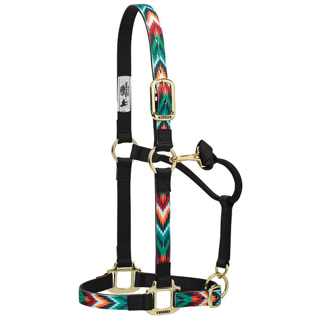 Chevron Weaver Nylon Adjustable Chin and Throat Snap Horse Halter image number null