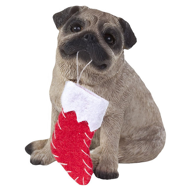 Sandicast Christmas Ornament - Pug image number null