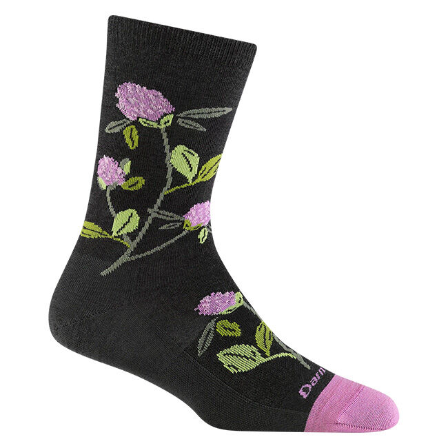 Darn Tough Women's Blossom Crew Lightweight Lifestyle Sock - Charcoal image number null