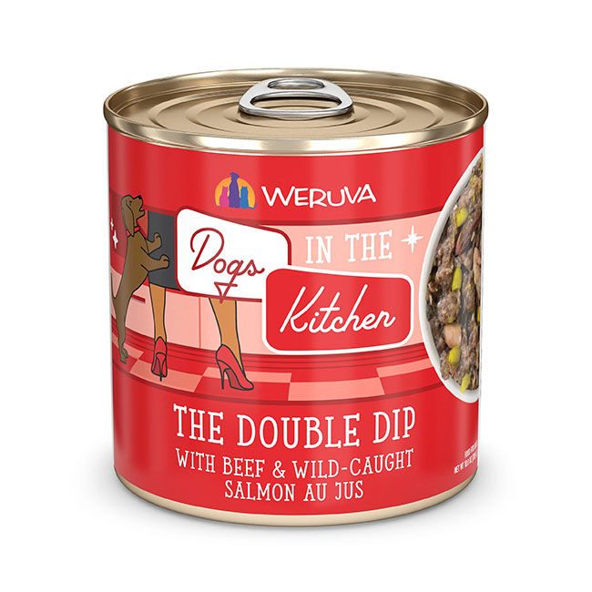 Weruva Dogs in the Kitchen The Double Dip Dog Food 10 oz and 2.8 oz pouch image number null