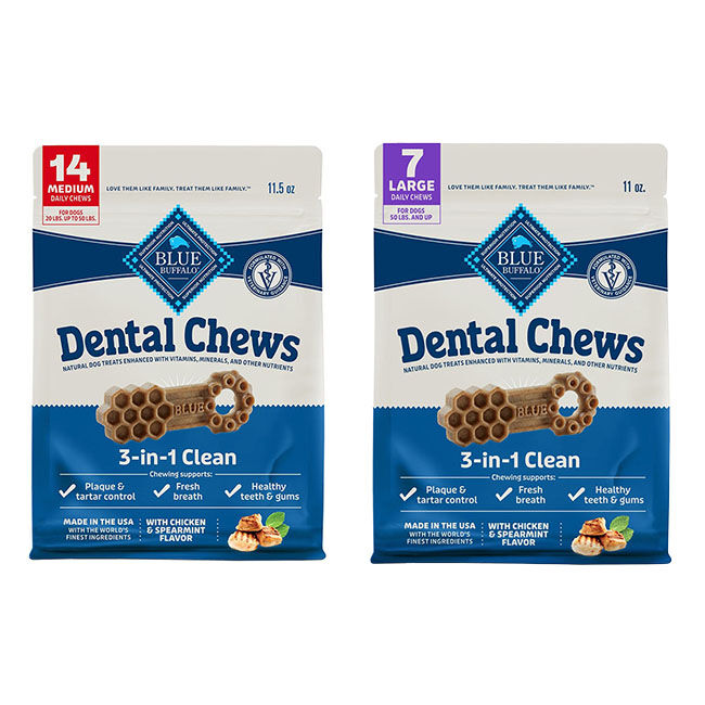 Blue Buffalo Dental Chews with Chicken & Spearmint Flavor image number null