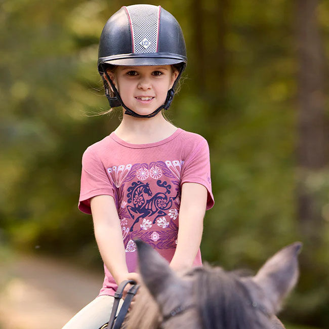 Kerrits Kids' Frolic Horse Tee - Rose Petal image number null