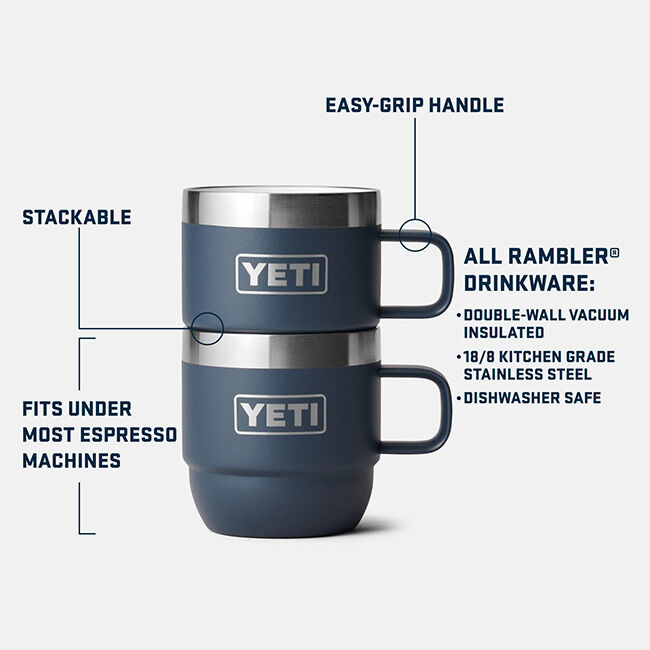 YETI Rambler 6 oz Stackable Mugs - 2-Pack - Black image number null