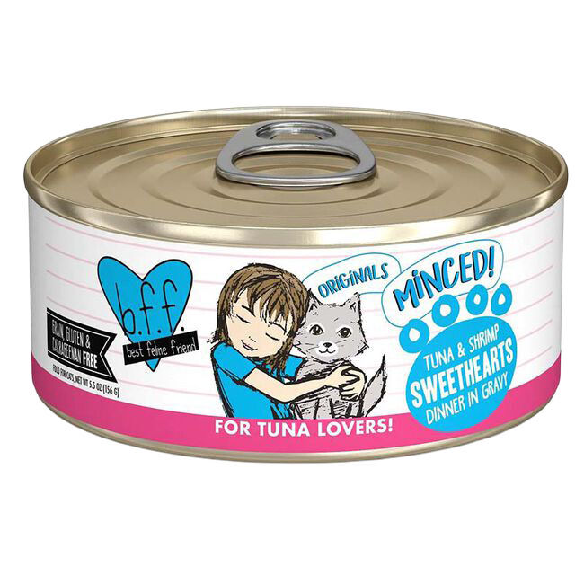 Weruva BFF Minced Cat Food - Tuna & Shrimp Sweethearts Dinner in Gravy - 5.5 oz image number null