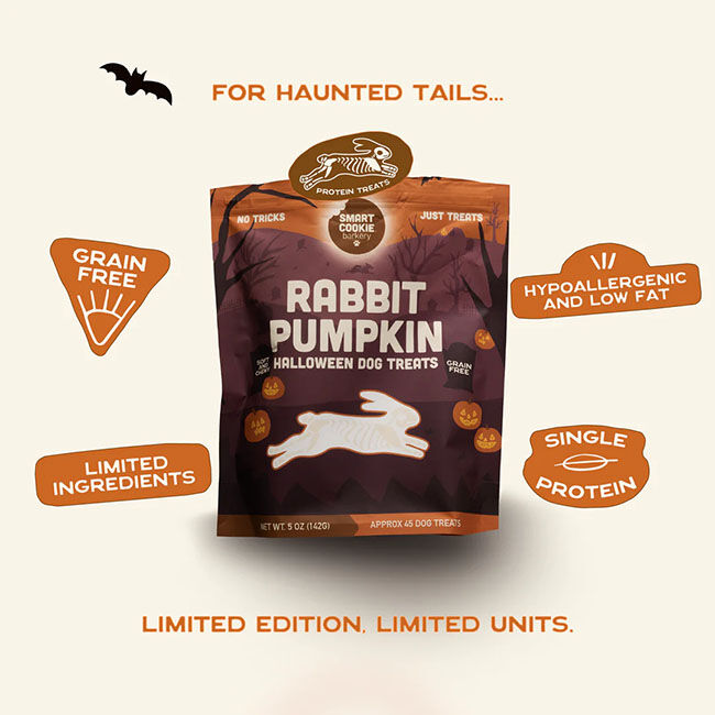 Smart Cookie Bakery Halloween Dog Treats - Rabbit & Pumpkin - 5 oz image number null