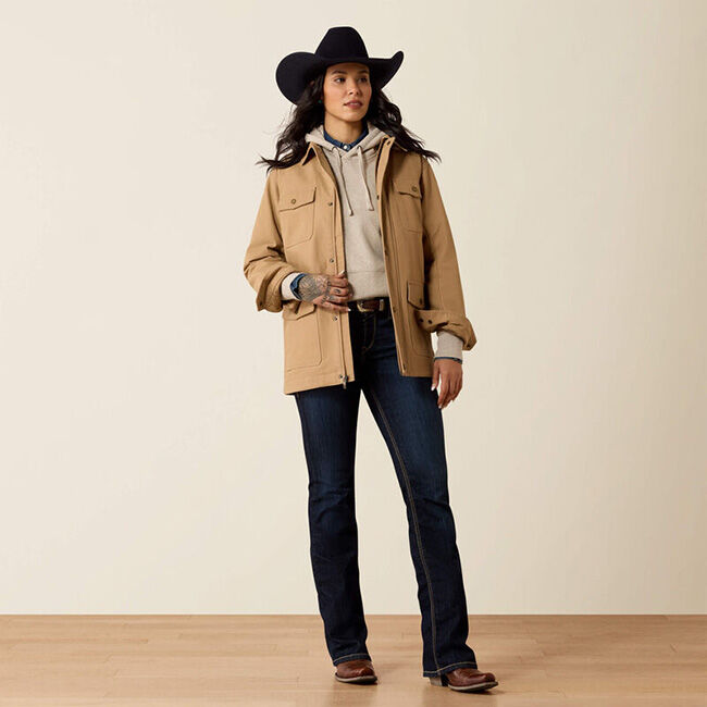 Ariat Women's Western Canvas Chore Jacket - Tiger's Eye image number null