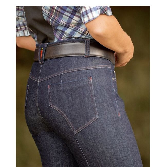 Kerrits Women's Stretch Denim Extended Knee Patch Bootcut Breech - Denim - Closeout image number null