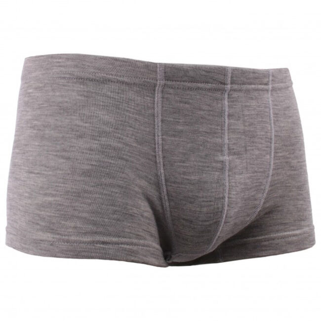 Engel Men's Wool/Silk Blend Shorts - Light Gray Melange image number null