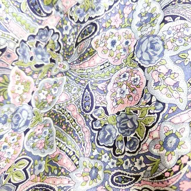 Wyoming Traders Wild Rag Frontier Calico Silk Scarf - Blue Paisley image number null