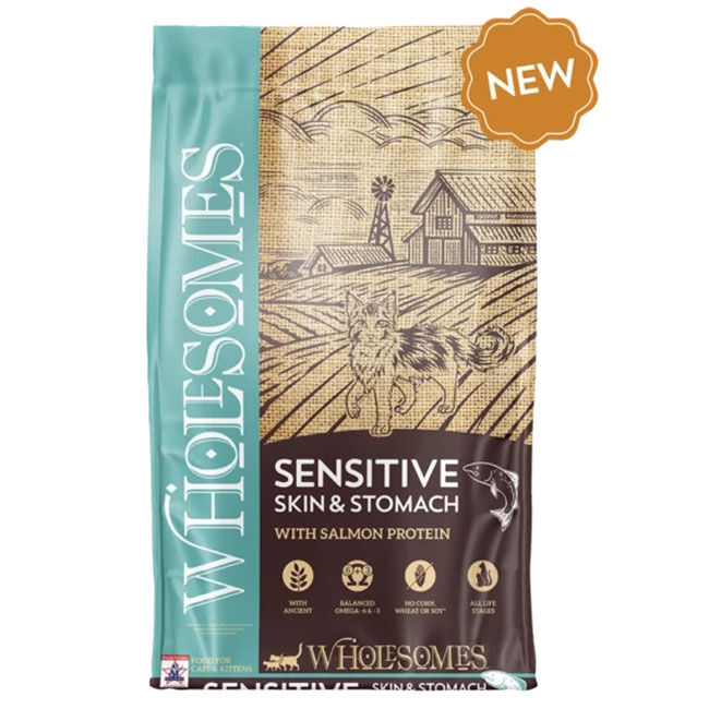 Wholesomes Cat Food - Sensitive Skin & Stomach with Salmon Protein image number null