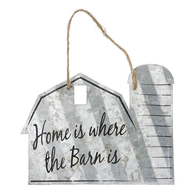 Tough1 Corrugated Metal Sign - Home is Where the Barn Is image number null