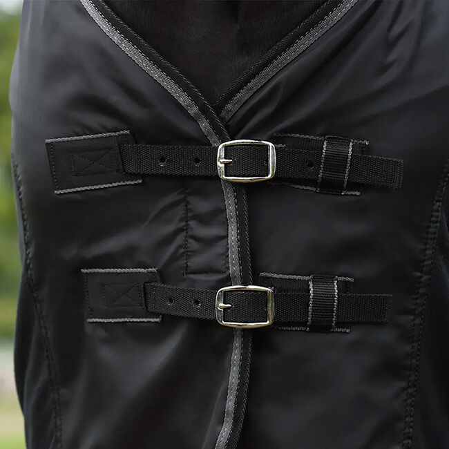 WeatherBeeta Anti-Static Fleece Cooler with Standard Neck - Black/Silver image number null