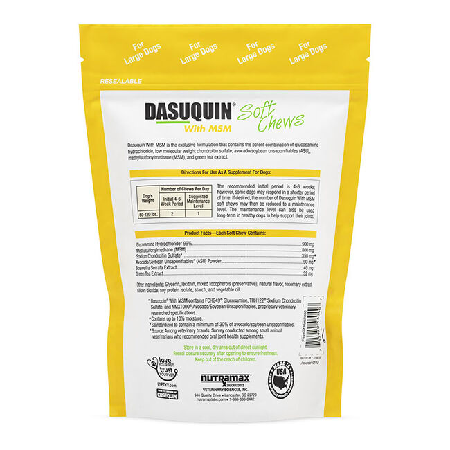 Dasuquin Soft Chews with MSM for Dogs LG 84 count The Cheshire Horse