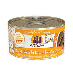 Weruva Cat Pat&eacute; - Who Wants to be a Meowionaire? - Chicken & Pumpkin Dinner in a Hydrating Pur&eacute;e - 3 oz