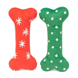 ZippyPaws Holiday Patterned Bones - Large - 2-Pack