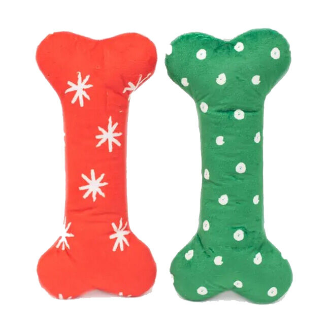 ZippyPaws Holiday Patterned Bones - Large - 2-Pack image number null