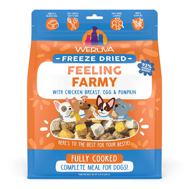 Weruva Feeling Farmy Freeze-Dried Dog Food with Chicken Breast, Egg & Pumpkin image number null